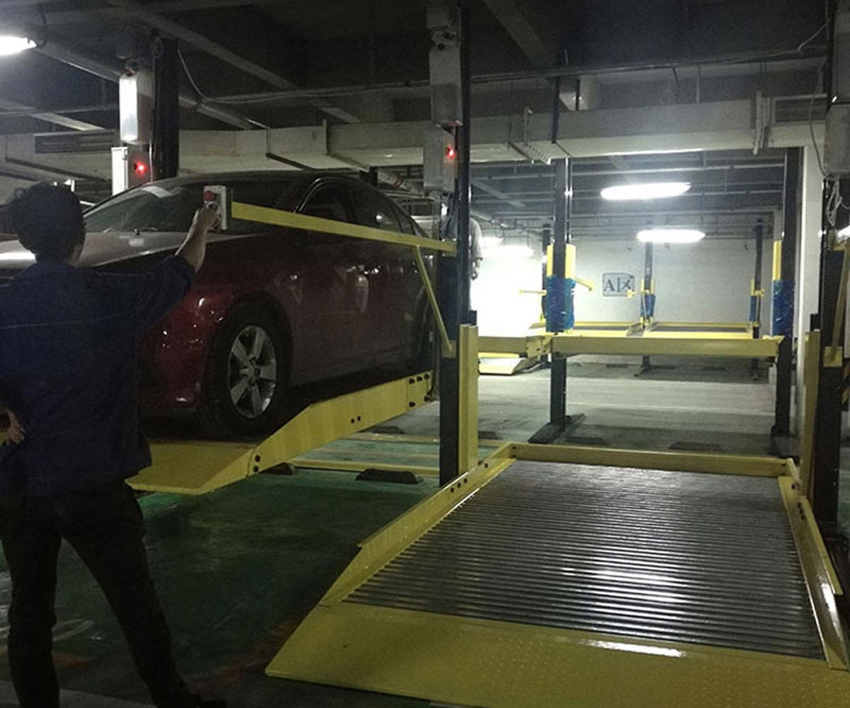 夷陵区两层升降平移机械停车设备过验收