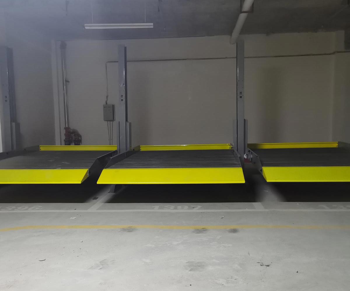 两层简易升降类机械式立体停车设备过规划